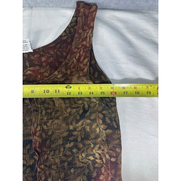 VTG Lost River Women’s sz M Top & Pant Set Leaf Print BOHO Beach Hippie Tie Dye - Picture 11 of 13